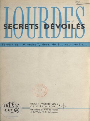 cover image of Lourdes, secrets dévoilés